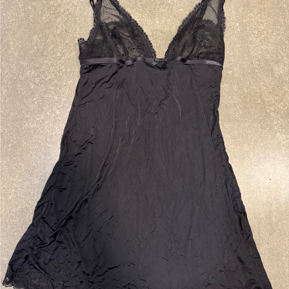 Victoria’s Secret “Very Sexy” Black Lace Slip Dress size M